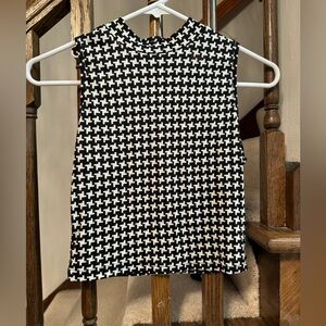 Black and white patterned tank